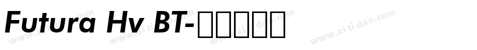 Futura Hv BT字体转换